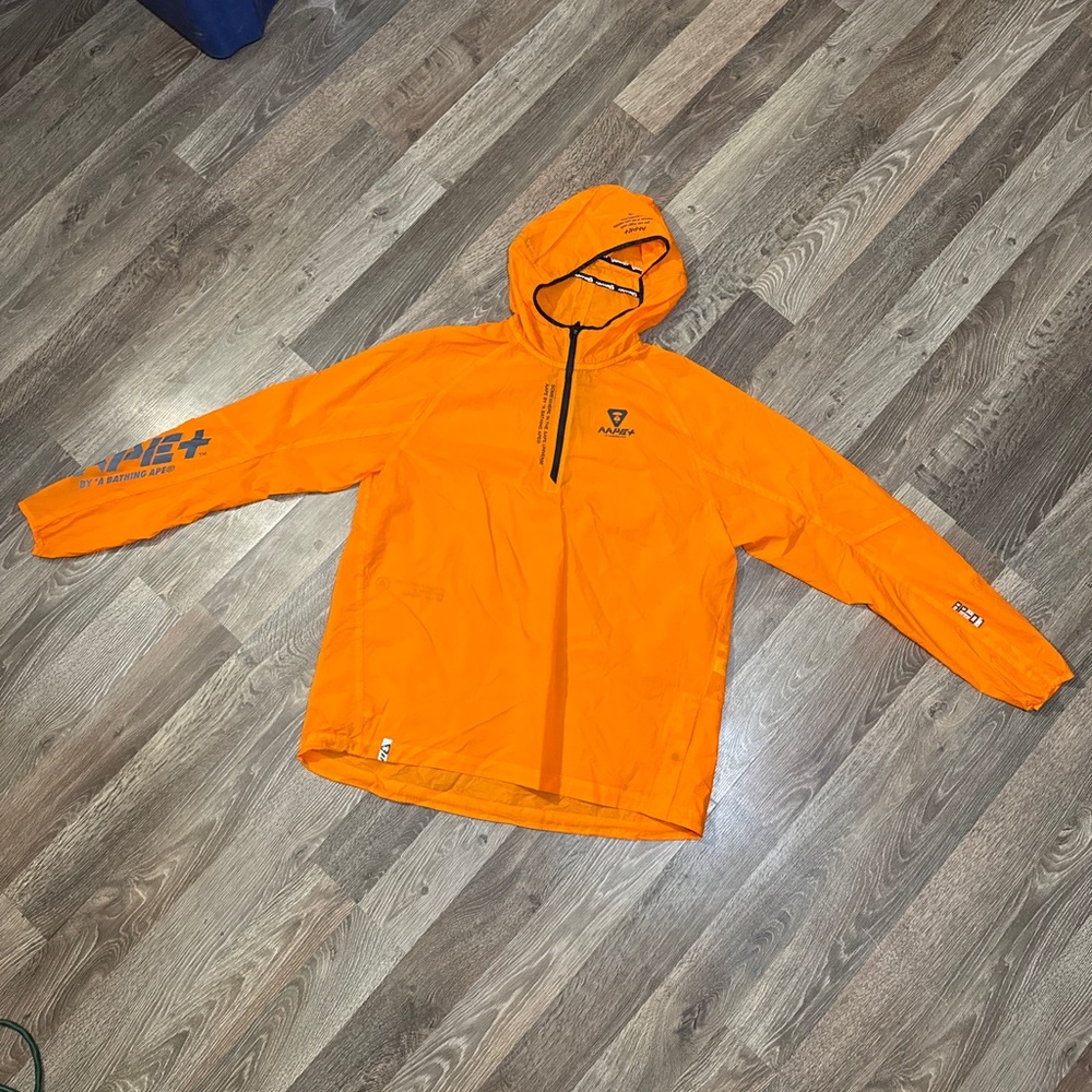 New with Tags AAPE 1/4 Zip Thin Windbreaker – Reflective Details